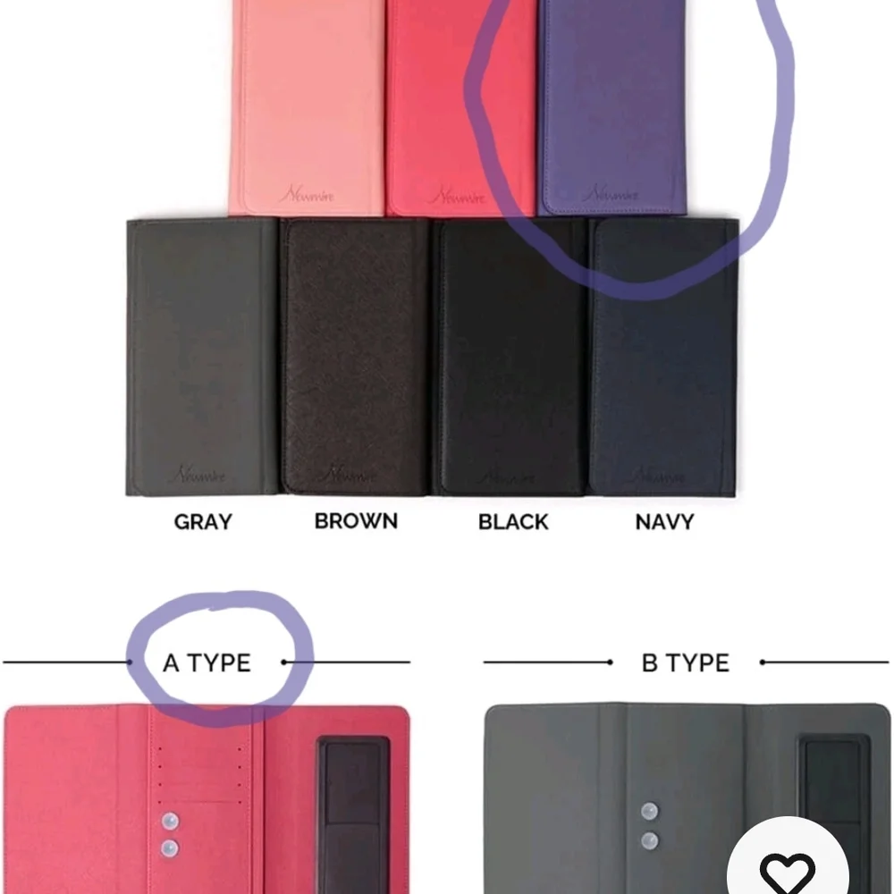Universal Fit. Newmire Leather Duo Phone Case N Fold Lavender Type A